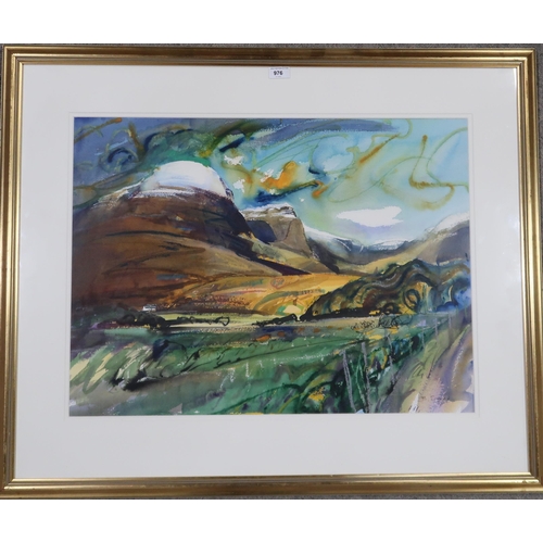 976 - BOB RUDD (ENGLISH b. 1944) BEINN BHAN Watercolour, signed lower right, 52 x 71cm Titl... 