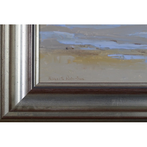 978 - KENNETH ROBERTSON (CONTEMPORARY SCHOOL) SEAPINKS, BENBECULA Oil on board, signed lower lef... 