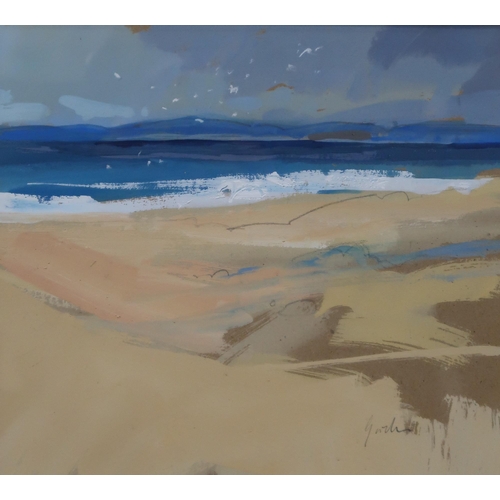 981 - ANNE GORDON (SCOTTISH b.1941) DESERTED BEACH Watercolour, signed lower right, 23 x 25cm&nb... 