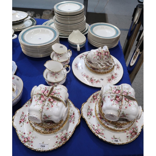 188 - A Royal Albert Cottage Garden teaset compriisng ten cups and saucers, twelve plates, two jugs and su... 