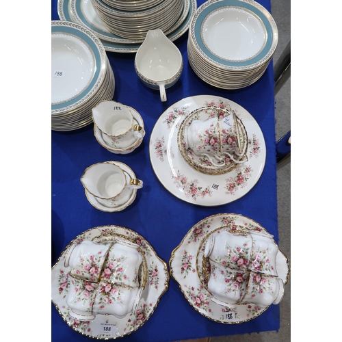 188 - A Royal Albert Cottage Garden teaset compriisng ten cups and saucers, twelve plates, two jugs and su... 