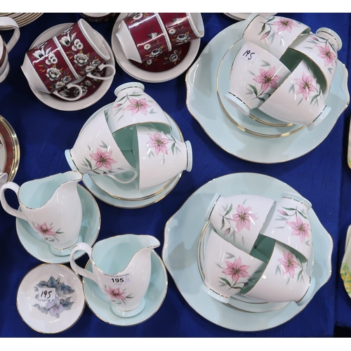 195 - A Royal Albert Elfin pattern tea set together with an Austrian coffee set