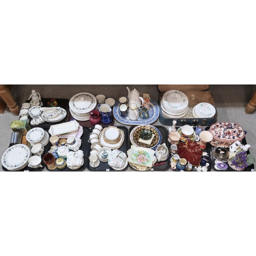 133 - A collection of assorted decorative ceramics, briefcase etc