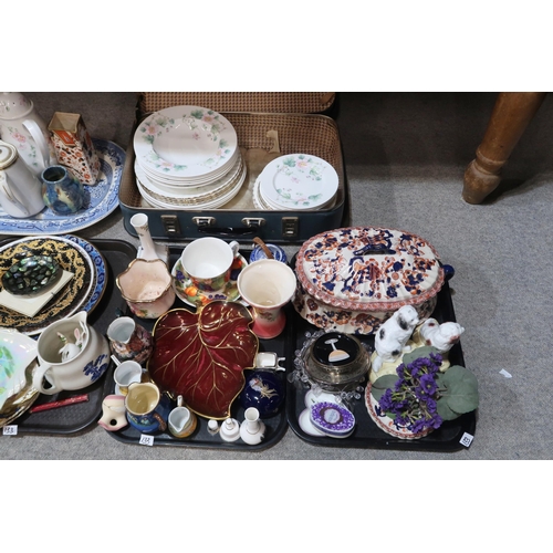 133 - A collection of assorted decorative ceramics, briefcase etc