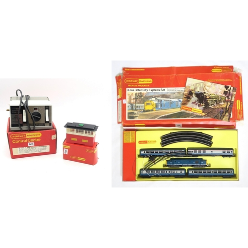 320 - Hornby 00-gauge model railway: a boxed R.0504 Inter City Express set, R.905 Power Centre and R.145 S... 