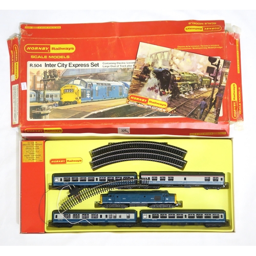 320 - Hornby 00-gauge model railway: a boxed R.0504 Inter City Express set, R.905 Power Centre and R.145 S... 