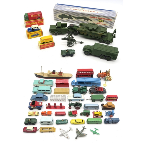 322 - A boxed Dinky Supertoys 660 Tank Transporter, with loose 651 Centurion Tank and 677 Armoured Command... 