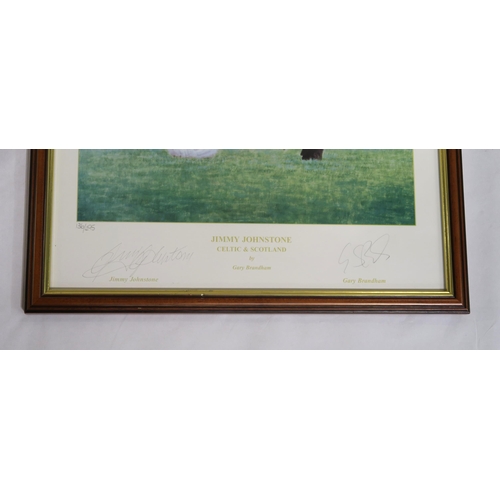 329 - Celtic F.C. - a limited edition print signed by Jimmy Johnstone and the artist Gary Brandham, no. 13... 