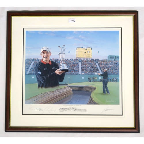 330 - A limited edition print titled Padraig Harrington - Champion Golfer of the Year, signed by Harringto... 