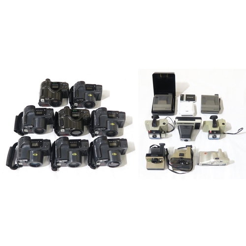 342 - Eight Olympus AZ-300 and AZ-330 SuperZoom cameras, together with various Polaroid and Kodak instant ... 