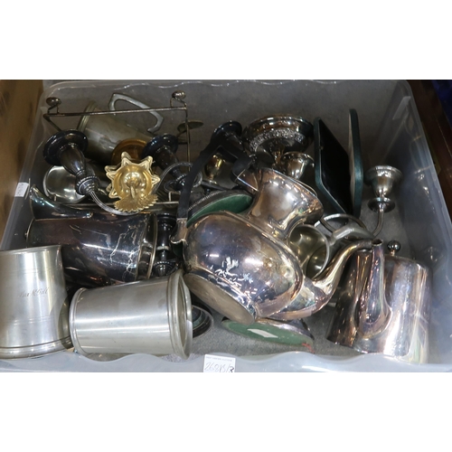 268B - An extensive collection of EPNS including a stainless steel ivorine handled canteen of cutlery, tea ... 