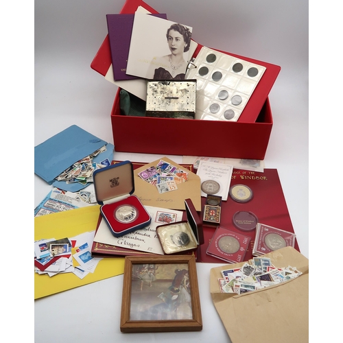 273 - A coin collection with Victorian examples, commemorative issues Elizabeth II crowns, Churchill crown... 