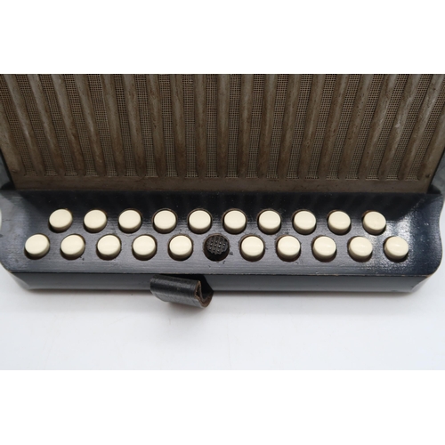 284 - HOHNER DOUBLE RAY a Hohner (Double Ray) Black Dot button accordion, 8 bass button 21 treble button i... 