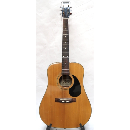 293 - HONDO H155 dreadnought acoustic guitar with a soft case