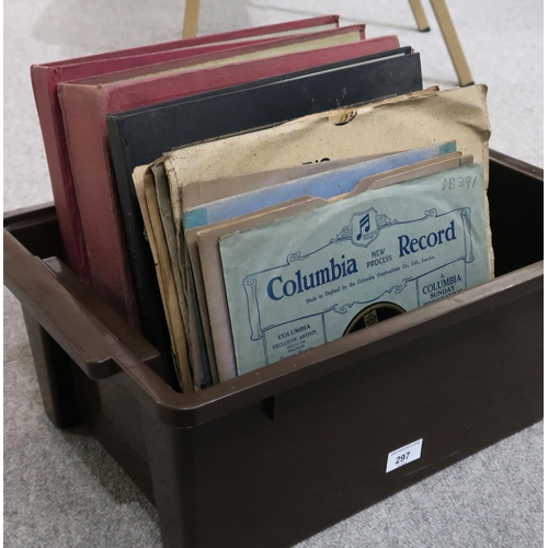 297 -  Various box sets and folders of 78 RPM shellac records 