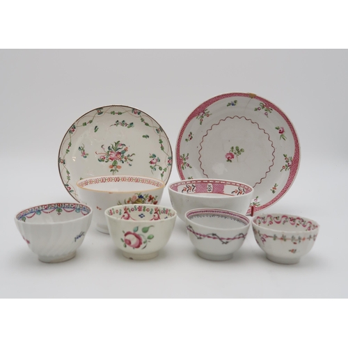 2164 - A COLLECTION OF NEW HALL PORCELAINincluding a silver shaped teapot and stand, a London shaped sucrie... 