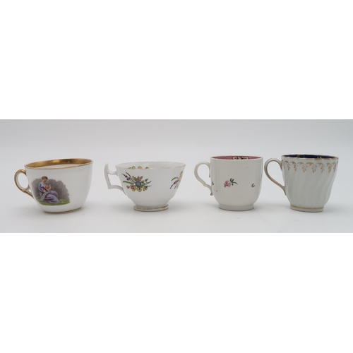 2164 - A COLLECTION OF NEW HALL PORCELAINincluding a silver shaped teapot and stand, a London shaped sucrie... 