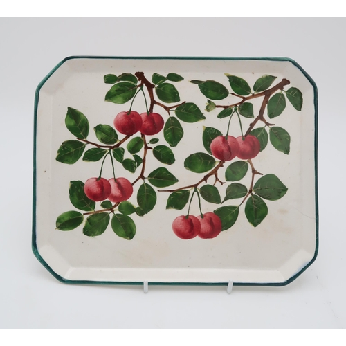 2170 - A COLLECTION OF WEMYSS CHERRY PAINTED POTTERYincluding a bowl, 19.5cm, a rectangular tray, 26cm long... 