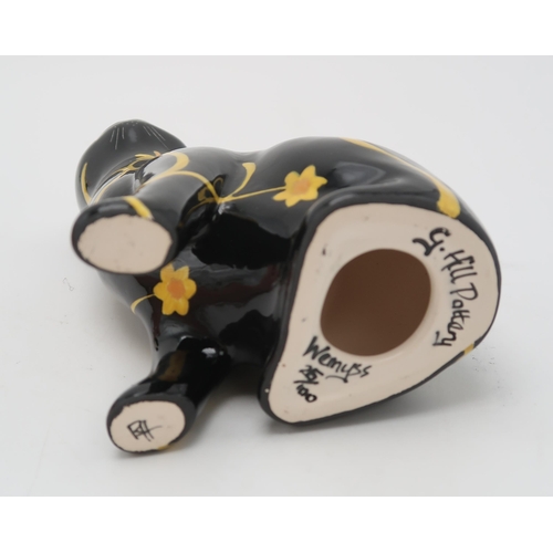 2174 - A COLLECTION OF GRISELDA HILL POTTERYincluding a limited edition black cat painted with daffodils, n... 