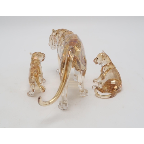 2217 - SWAROVSKI CRYSTAL ENDANGERED WILDLIFE SERIES FIGURES - TIGERScomprising mother and two cubs, designe... 