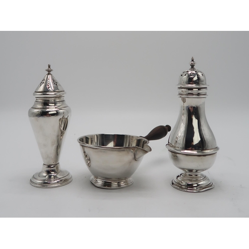 2409 - AN AMERICAN STERLING SILVER BRANDY SAUCEPANby Black, Starr & Gorham, marked sterling 37, with a ... 