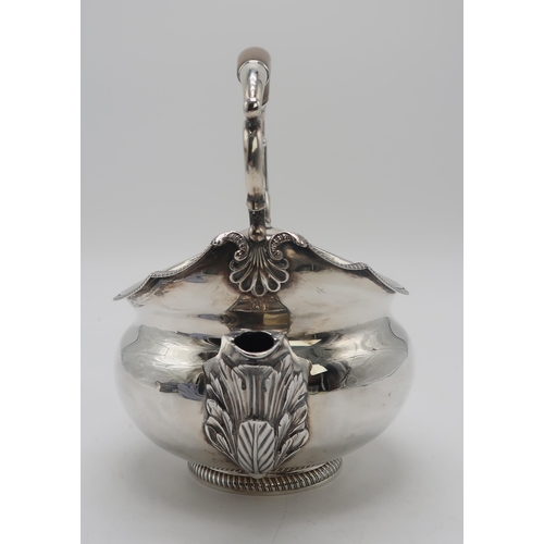 2410 - A GEORGE III SILVER TEAPOTby Robert Hennell I & Samuel Hennell, London 1807, of squat form, with... 