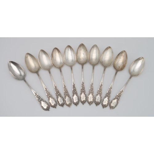 2416 - A PART SUITE OF GERMAN SILVER CUTLERY800 standard, comprising 16 forks, 21cm, 18 side forks, 18cm, 1... 