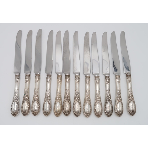 2416 - A PART SUITE OF GERMAN SILVER CUTLERY800 standard, comprising 16 forks, 21cm, 18 side forks, 18cm, 1... 