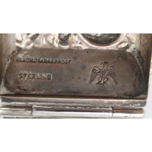 2428 - A SILVER PASTE GEM INSET WRITING SETLondon, maker's marked rubbed, comprising propelling pencil, a q... 