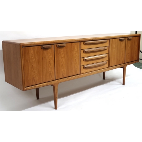 2101 - A MID 20TH CENTURY TEAK JOHN HERBERT FOR YOUNGER SIDEBOARD with four central drawer flanked by pairs... 