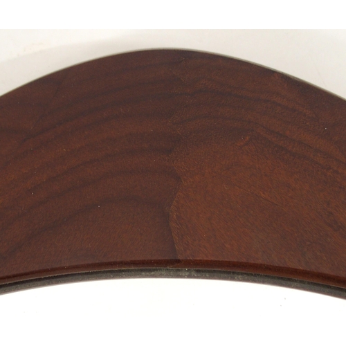 2109 - A MID 20TH CENTURY STAINED TEAK AFTER FRANCO CAMPO & CARLO GRAFFI FOR DISEGNO GRAFFI WALL MIRROR... 