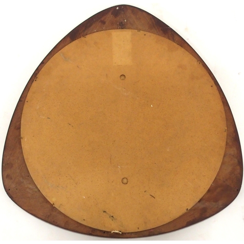 2109 - A MID 20TH CENTURY STAINED TEAK AFTER FRANCO CAMPO & CARLO GRAFFI FOR DISEGNO GRAFFI WALL MIRROR... 