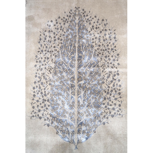 2133 - A BEIGE GROUND SHIRAZ RUG with flowering tree of life ground and foliate border, 236cm long x 166cm ... 