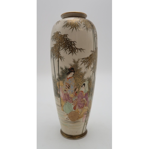 2315 - A SATSUMA WATER JUG AND PLATED COVERthe hinged cover by Elkington and Co, above birds flying amongst... 