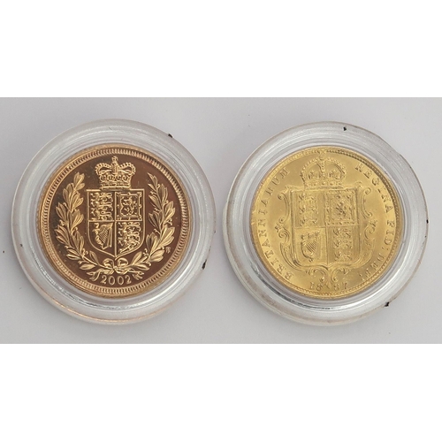 2487 - GOLDEN JUBILEE HALF SOVEREIGN SETVICTORIA 1887 GOLDEN JUBILEE SHIELD 1/2 SOVEREIGN. Obverse; Jubilee... 