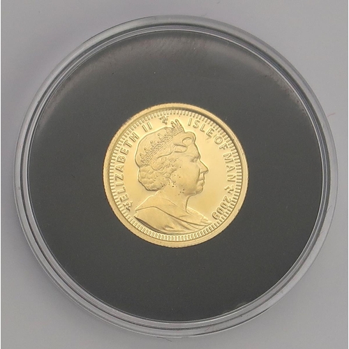 2489 - ELIZABETH II 2009 ISLE OF MAN 1/10 OZ ANGELObverse; bust of Elizabeth II facing right legend around ... 