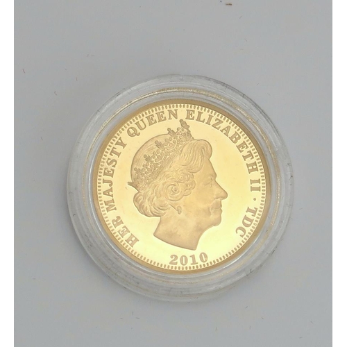 2493 - ELIZABETH II ONE GUINEA 2010 Tristan da Cunha St George and the Dragon.Obverse; Elizabeth II bu... 