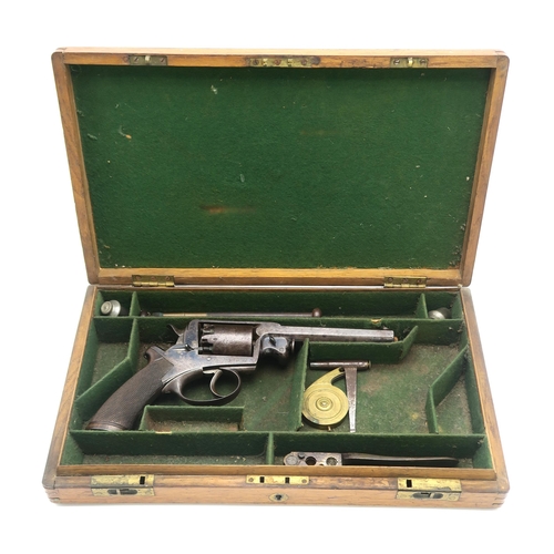 2552 - A CASED 54-BORE PERCUSSION BEAUMONT-ADAMS PATENT DOUBLE-ACTION FIVE-SHOT REVOLVERCirca-1855, serial ... 