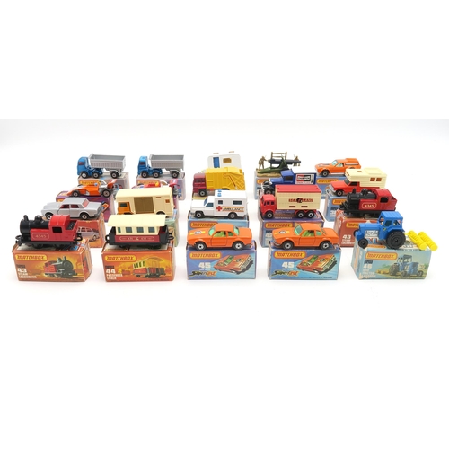 2613 - A COLLECTION OF BOXED LESNEY MATCHBOX SUPERFAST 1-75 SERIES MODEL VEHICLESComprising New 30 Artic Tr... 