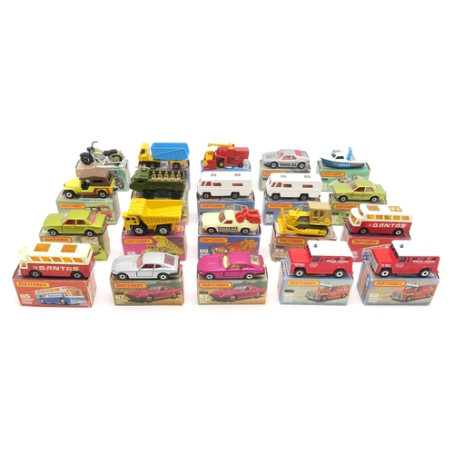 2614 - A COLLECTION OF BOXED LESNEY MATCHBOX SUPERFAST 1-75 SERIES MODEL VEHICLESComprising, 50 Harley Davi... 