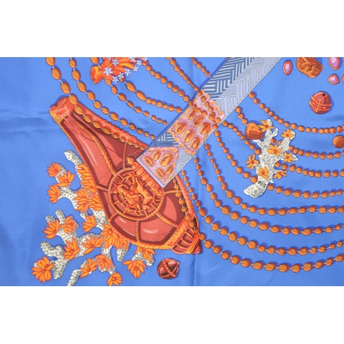 2618 - HERMES; A SILK SCARF'Chemins de Corail', designed by Annie Faivre, approx 90 x 88cm, with original b... 