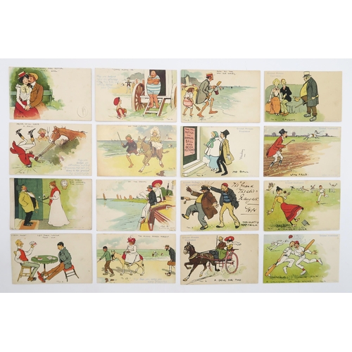 2622 - A COMPREHENSIVE COLLECTION OF EDWARDIAN TOM BROWNE HUMOROUS POSTCARDSContained over two large albums... 