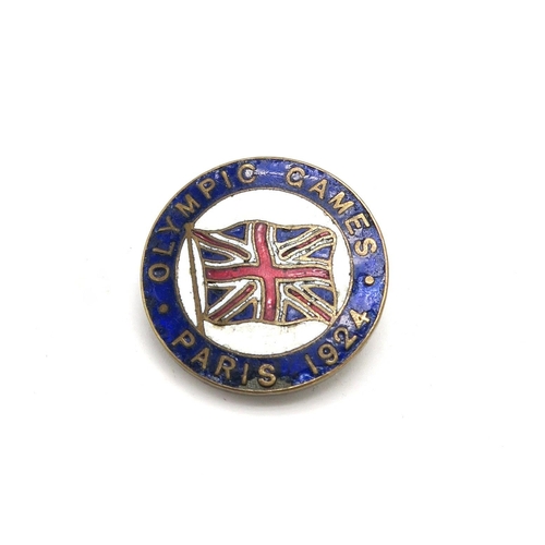 2629 - A 1924 PARIS OLYMPICS GREAT BRITAIN TEAM ENAMEL LAPEL BADGEBy Fattorini & Sons, BradfordProvenan... 