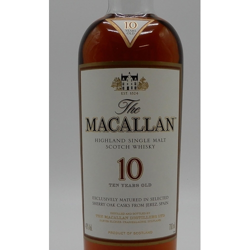 2682 - THE MACALLAN 10 YEARS OLDHighland Single Malt Scotch Whisky, 10 Years Old, Exclusively Matured In Se... 