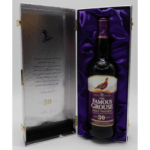 2683 - THE FAMOUS GROUSE 30 YEAR OLD Malt Whisky Aged 30 Years 100% Blended Malt Whisky 43% vol 700ml. In p... 