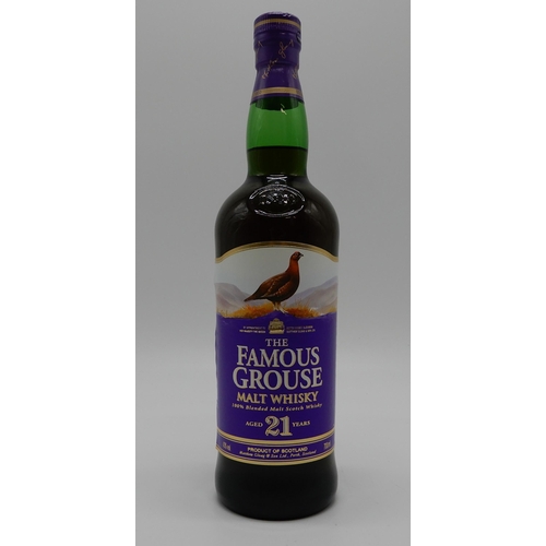 2684 - FAMOUS GROUSE 21 YEAR OLD 100% Blended Malt Scotch Whisky 43% vol 700ml,DOUGLAS LAING Glas... 