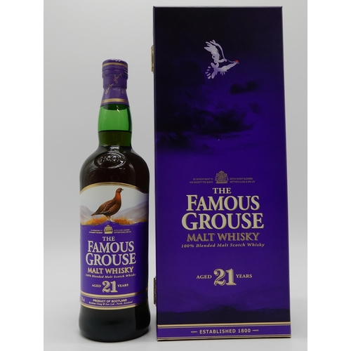 2684 - FAMOUS GROUSE 21 YEAR OLD 100% Blended Malt Scotch Whisky 43% vol 700ml,DOUGLAS LAING Glas... 