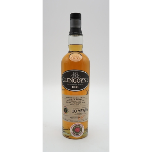 2691 - GLENGOYNE 10 YEARS OLD Highland Single Malt Scotch Whisky Specially Bottled For Milngavie Week 2016 ... 