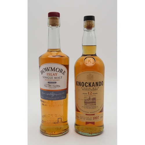 2693 - KNOCKANDO 12 YEAR OLD Speyside Single Malt Scotch Whisky 43% vol 70cl eBOWMORE LEGEND Islay Single M... 