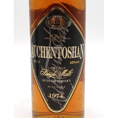 2696 - AUCHENTOSHAN 1974 Triple Distilled 21 Years Old Lowland Single Malt Scotch Whisky 43% vol 70cl... 